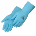 Unsupported Flock Lined Glove W/Light Blue Latex
